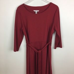 Croft & Barrow Crimson Belted Dress | XL